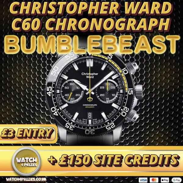 🐝🐝 CHRISTOPHER WARD C60 AUTO CHRONOGRAPH🐝🐝 - BUMBLEBEAST 🤩+£150 INSTANT SITE CREDITS🤩 - Image 2