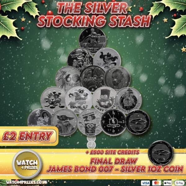 🎅🏼 'THE CHRISTMAS SILVER STOCKING STASH' 🎅🏼 - INSTANTLY WIN 1oz SILVER COINS 🪙 2 WAYS TO WIN - WITH JAMES BOND SILVER COIN FINAL DRAW FOR EVERY ENTRY! 🪙 - Image 2