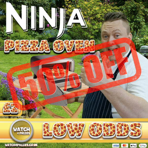 50% OFF TIL SATURDAY 🍕🍕 NINJA PIZZA OVEN & AIR FRYER FOR ONLY £2 🍕🍕- Autodraw on Sunday 18th May