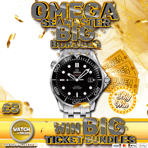 👀 BIG WIN TICKET BUNDLES - ♎️ 'OMEGA SEAMASTER PRO' - 12 LOTS OF 5 TICKET BUNDLES UP FOR GRABS + EVERY ENTRY IN FINAL DRAW ❤️