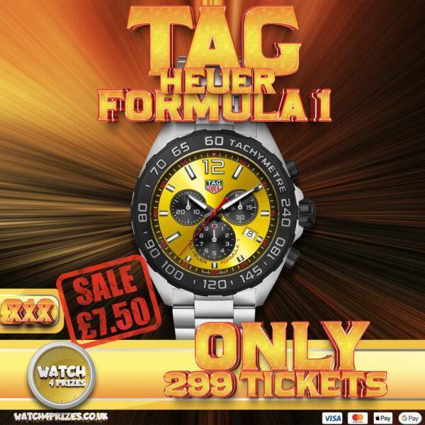 🔥 TAG HEUER  - YELLOW DIAL FORMULA 1  🔥 ONLY 299 TICKETS!! 👀