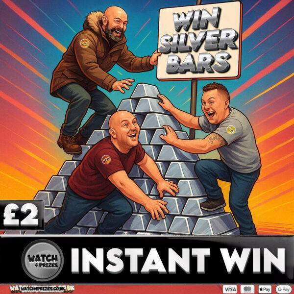 🔥 *WIN SILVER BARS*🔥ONLY £2 A POP AND LOADS TO WIN 🚨