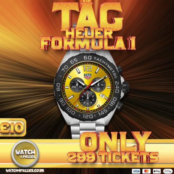 🔥 TAG HEUER  - YELLOW DIAL FORMULA 1  🔥 ONLY 299 TICKETS!! 👀