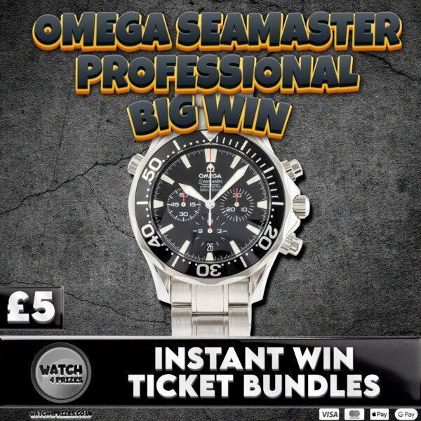 👀 BIG WIN TICKET BUNDLES - ♎️ 'OMEGA SEAMASTER PRO' - 12 LOTS OF 5 TICKET BUNDLES UP FOR GRABS + EVERY ENTRY IN FINAL DRAW ❤️