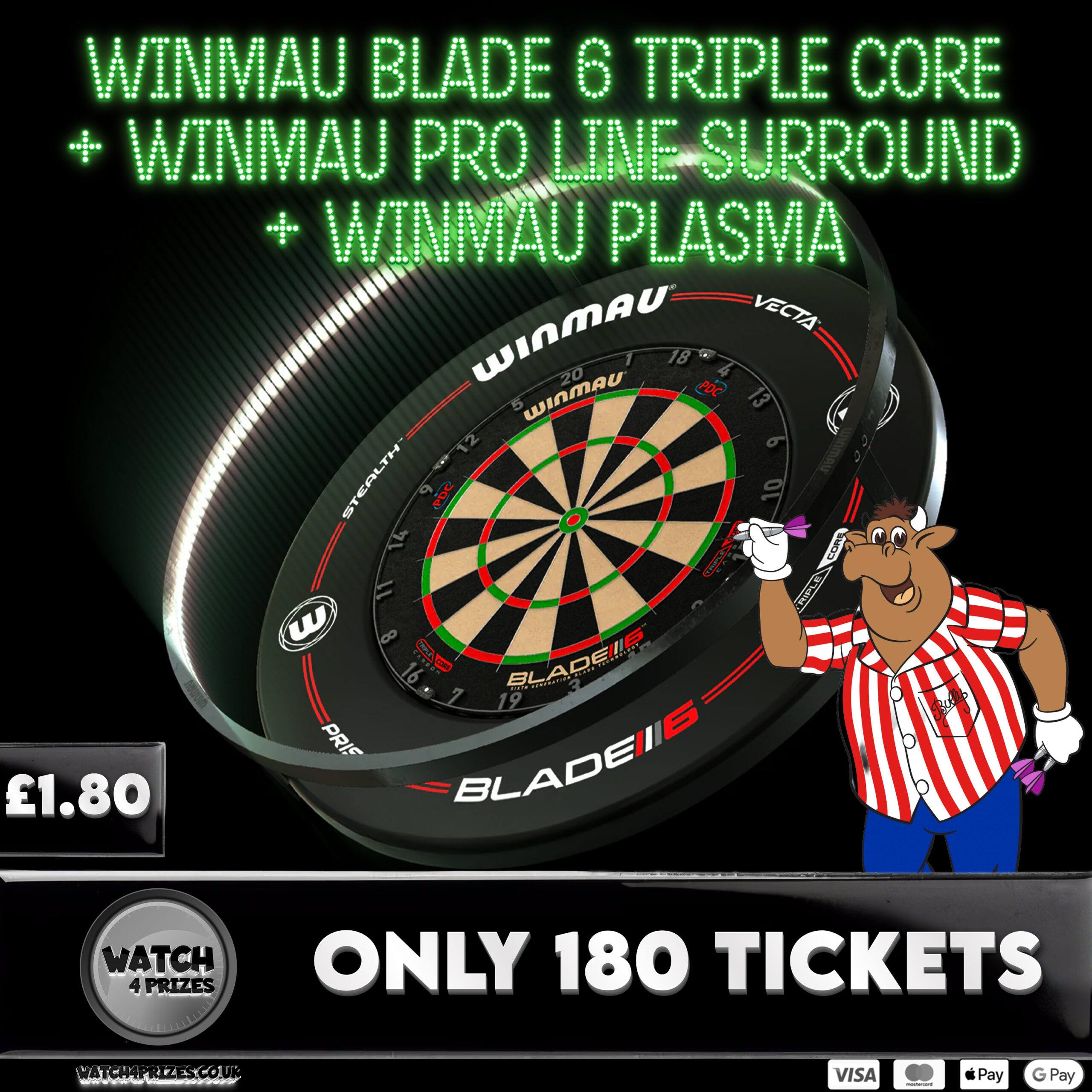 DART BOARD Blade 6 + Winmau Plasma + Winmau Pro-Line Surround Bundle 🎯