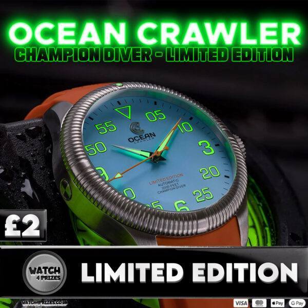 OCEAN CRAWLER CHAMPION DIVER - LIMITED EDITION CLEARWATER BLUE - ONLY £2!! 😱