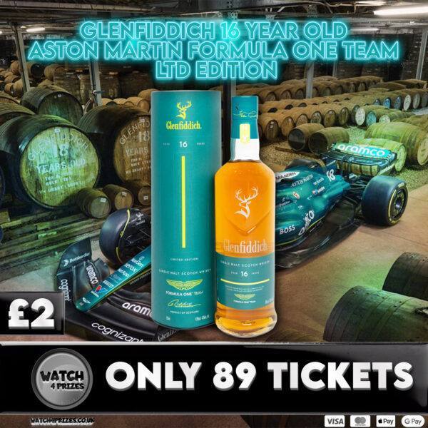 GLENFIDDICH 16 YEAR OLD ASTON MARTIN F1 LIMITED EDITION WHISKY - 700ML 🥃🏁