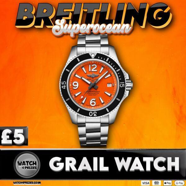 🧡🧡 BREITLING SUPEROCEAN CHRONOMETER 🧡🧡 WIN IT FOR ONLY A FIVER 😱