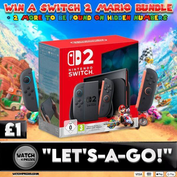 🎲 🎮 WIN A BRAND NEW NINTENDO SWITCH 2 MARIO BUNDLE + 2 TO BE WON INSTANTLY 🎲 🎮