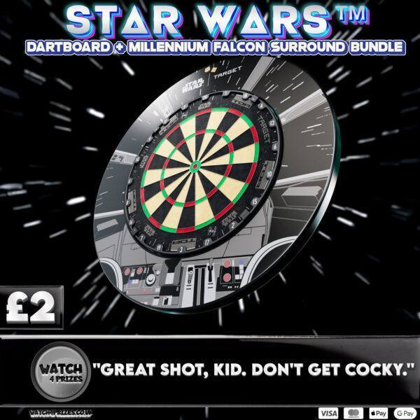 🎯🎯🎯 STAR WARS DART BOARD & SURROUND BUNDLE 🎯🎯🎯 180 SPOTS 😉