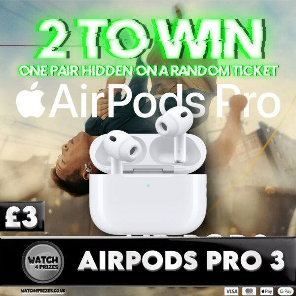 🍏 2 PAIRS TO BE WON!! 🍏🍏 APPLE AIRPODS PRO 3 - 🍏🍏 - ONLY 299 TICKETS!!